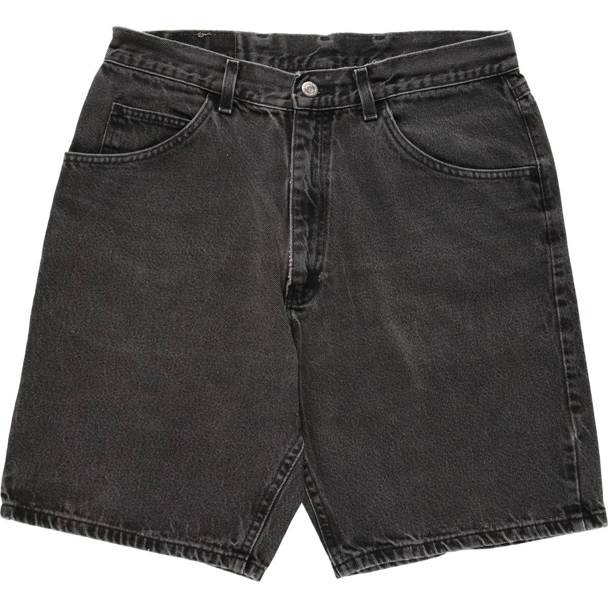 古着 ラングラー Wrangler ブラックデニムショーツ ショートパンツ メンズw34相当/eaa637109 古着 ラングラー Wrangler ブラックデニムショーツ ショートパンツ