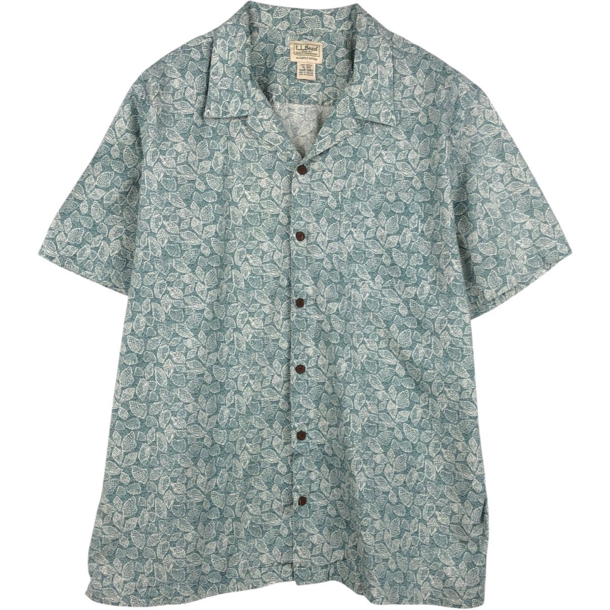 古着 90～00年代 エルエルビーン L.L.Bean 総柄 半袖 オープンカラー