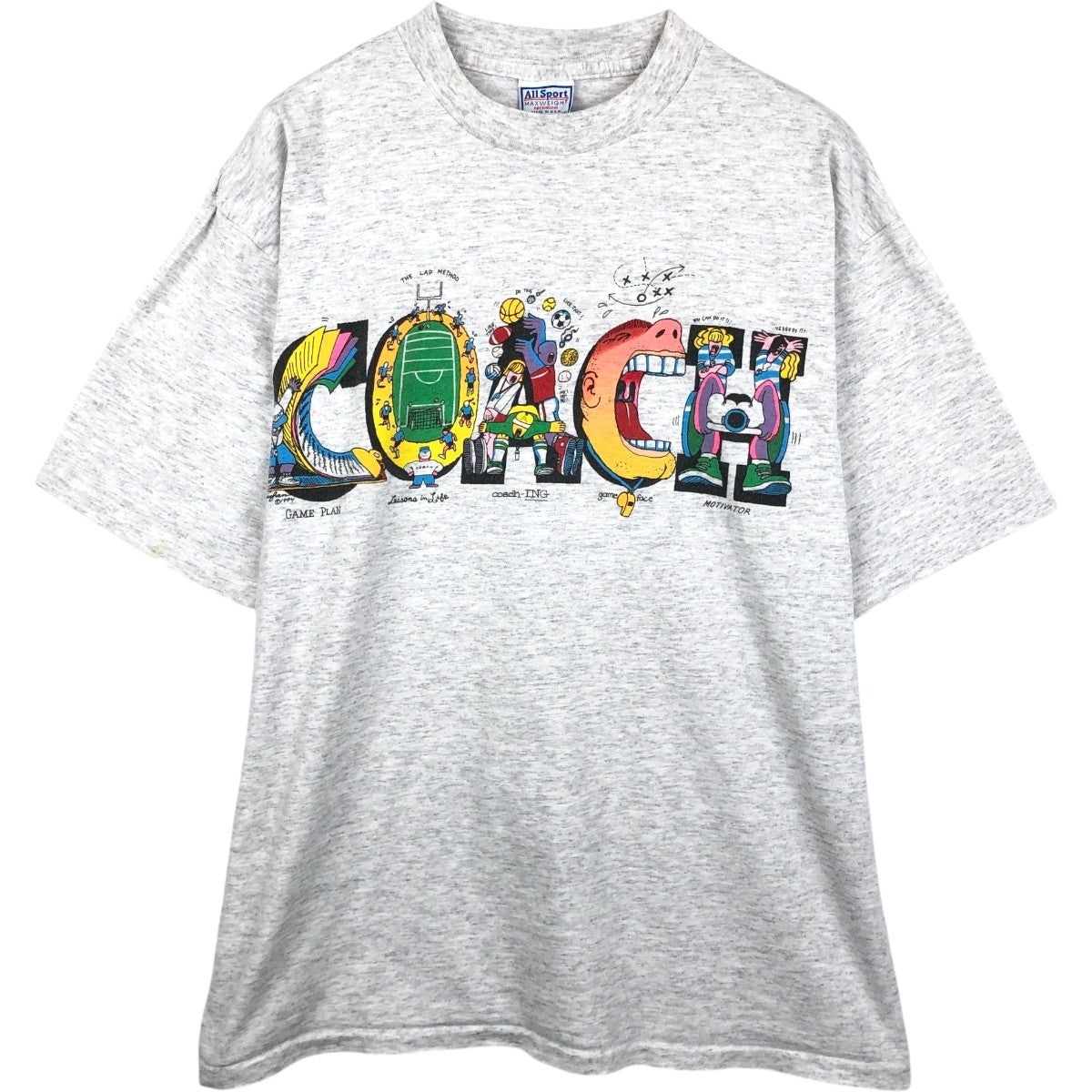 古着 90年代 All Sport アートTシャツ USA製 メンズXL相当