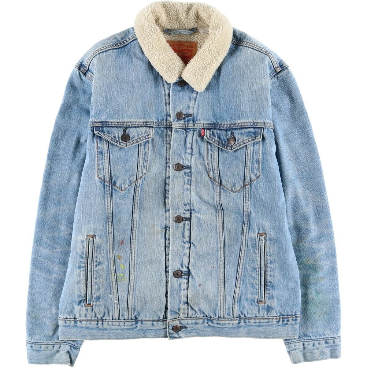 古着 リーバイス Levis 中綿入り デニムボアジャケット メンズL相当