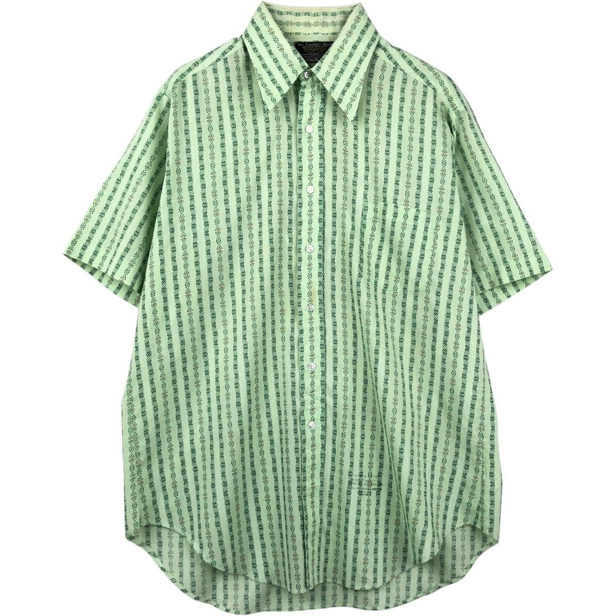 古着 70年代 シアーズ Sears PERMA-PREST 半袖 シャンブレーシャツ
