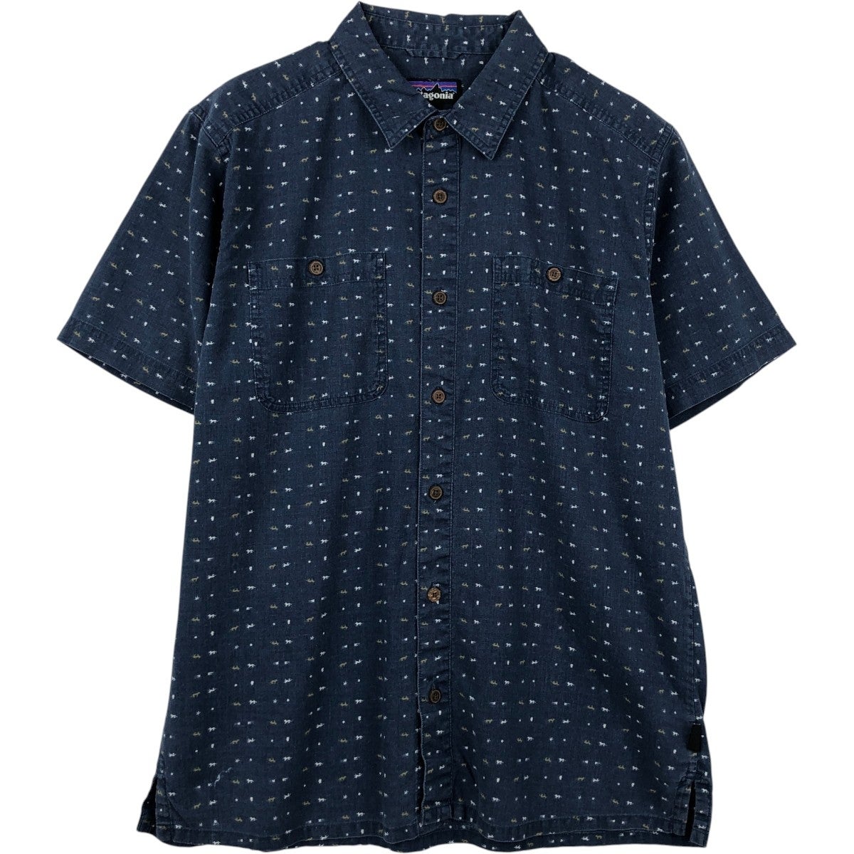 古着 パタゴニア patagonia MIGRATION HEMp SHIRT 53136S0 総柄 半袖