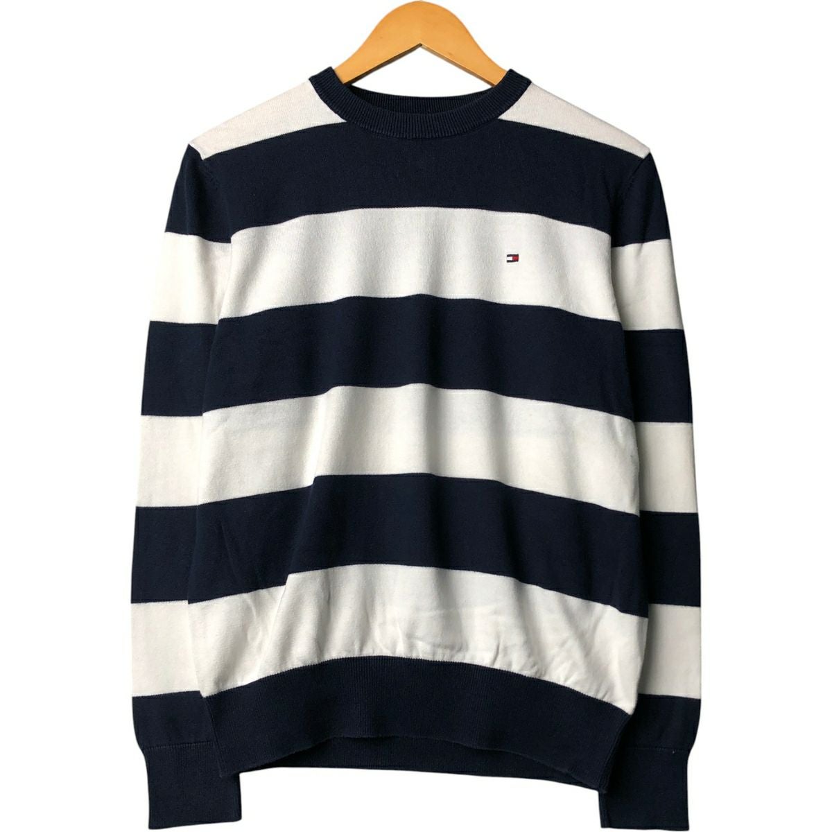 古着 トミーヒルフィガー TOMMY HILFIGER ボーダー柄 コットンニット