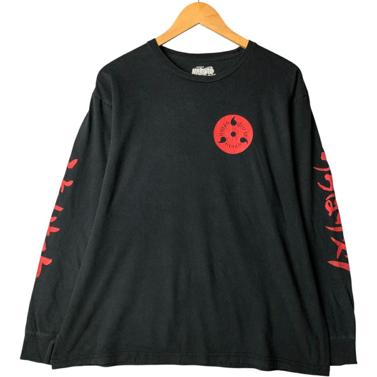 古着 NARUTO ナルト うちはサスケ ロングTシャツ ロンT メンズXL相当