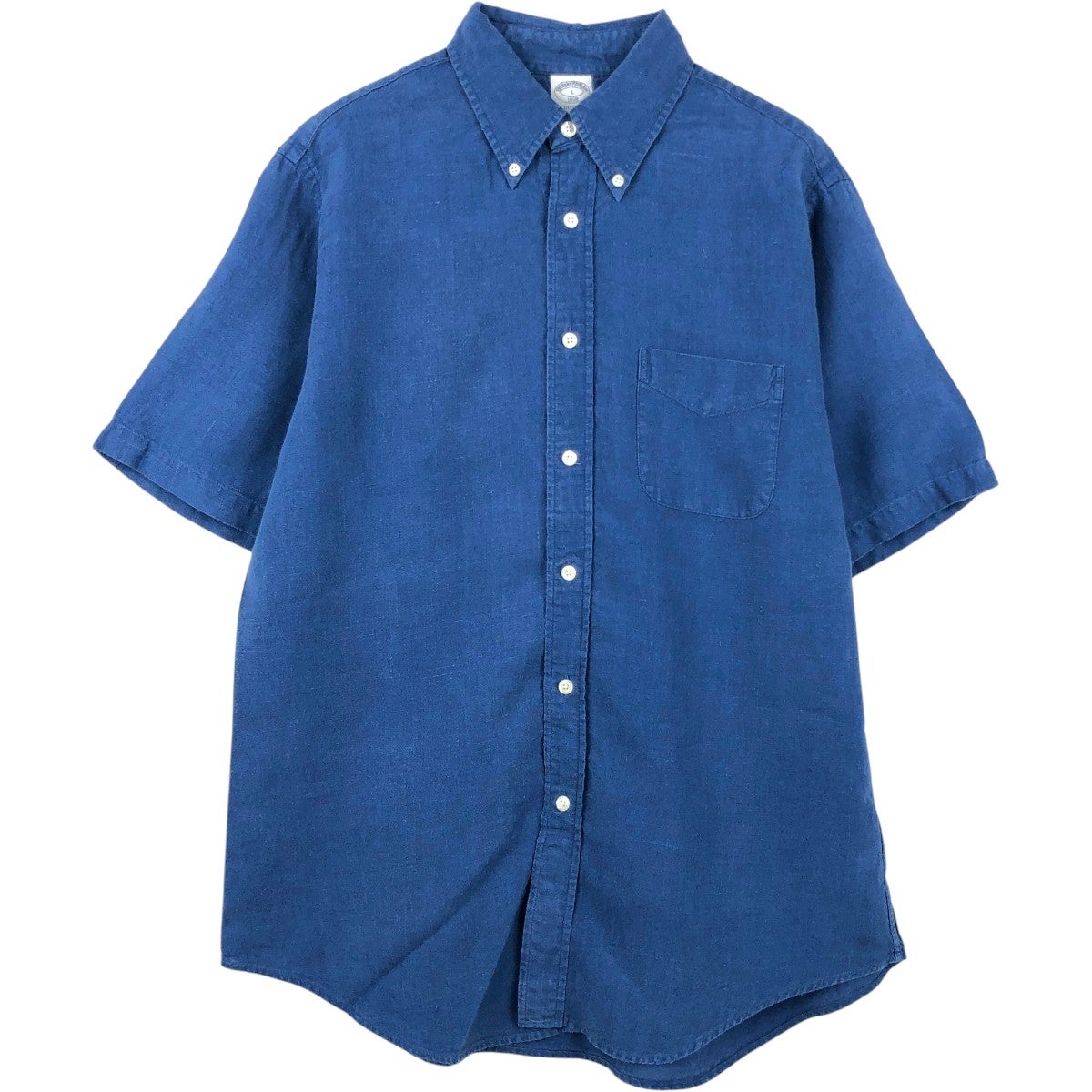 古着 ブルックスブラザーズ Brooks Brothers 1818 半袖 リネン ボタン