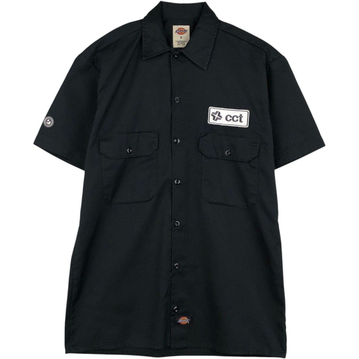 古着 ディッキーズ Dickies 半袖 ワークシャツ ボックスシャツ メンズM