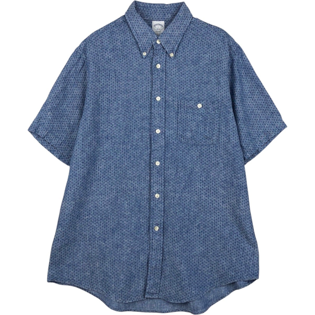 古着 ブルックスブラザーズ Brooks Brothers 1818 半袖 リネン ボタン