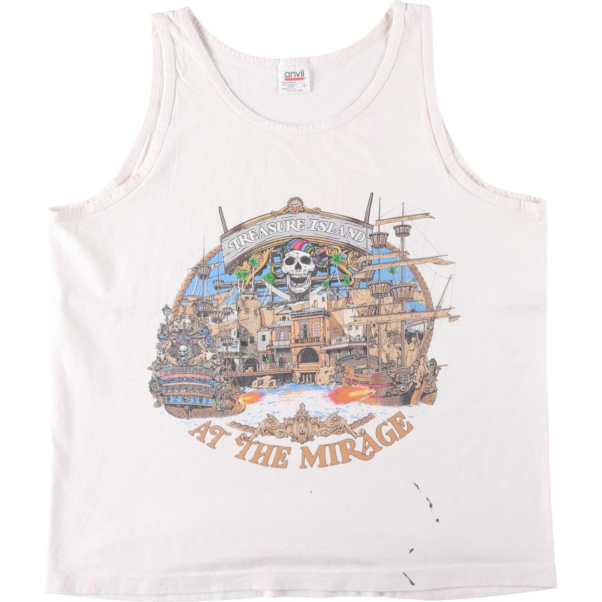 古着 90年代 アンビル Anvil Treasure Island at The Mirage ドクロ柄