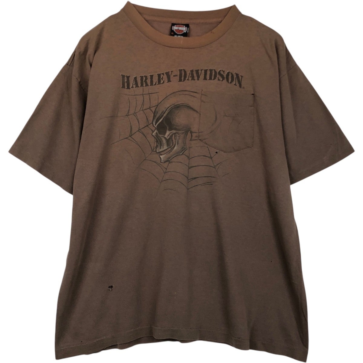 90s〜00s ハーレーダビッドソン スカルヘッド モーターサイクル Tシャツ 古着 00年代 ハーレーダビッドソン Harley-Davidson ドクロ柄 スカル柄