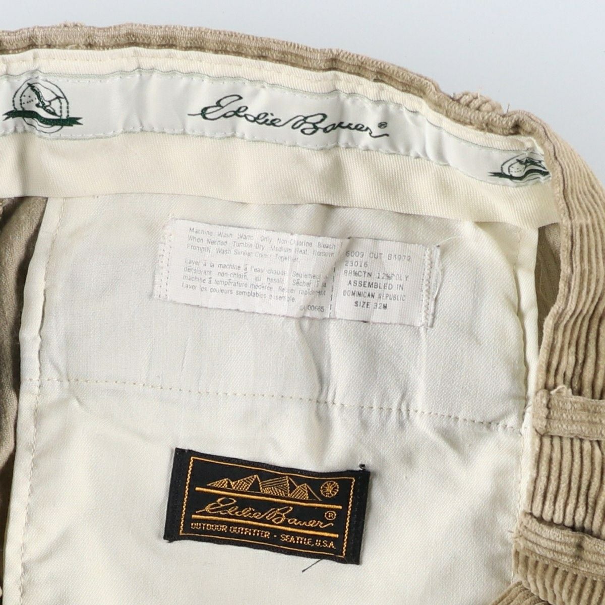古着 80～90年代 エディーバウアー Eddie Bauer 黒タグ ツータック 太
