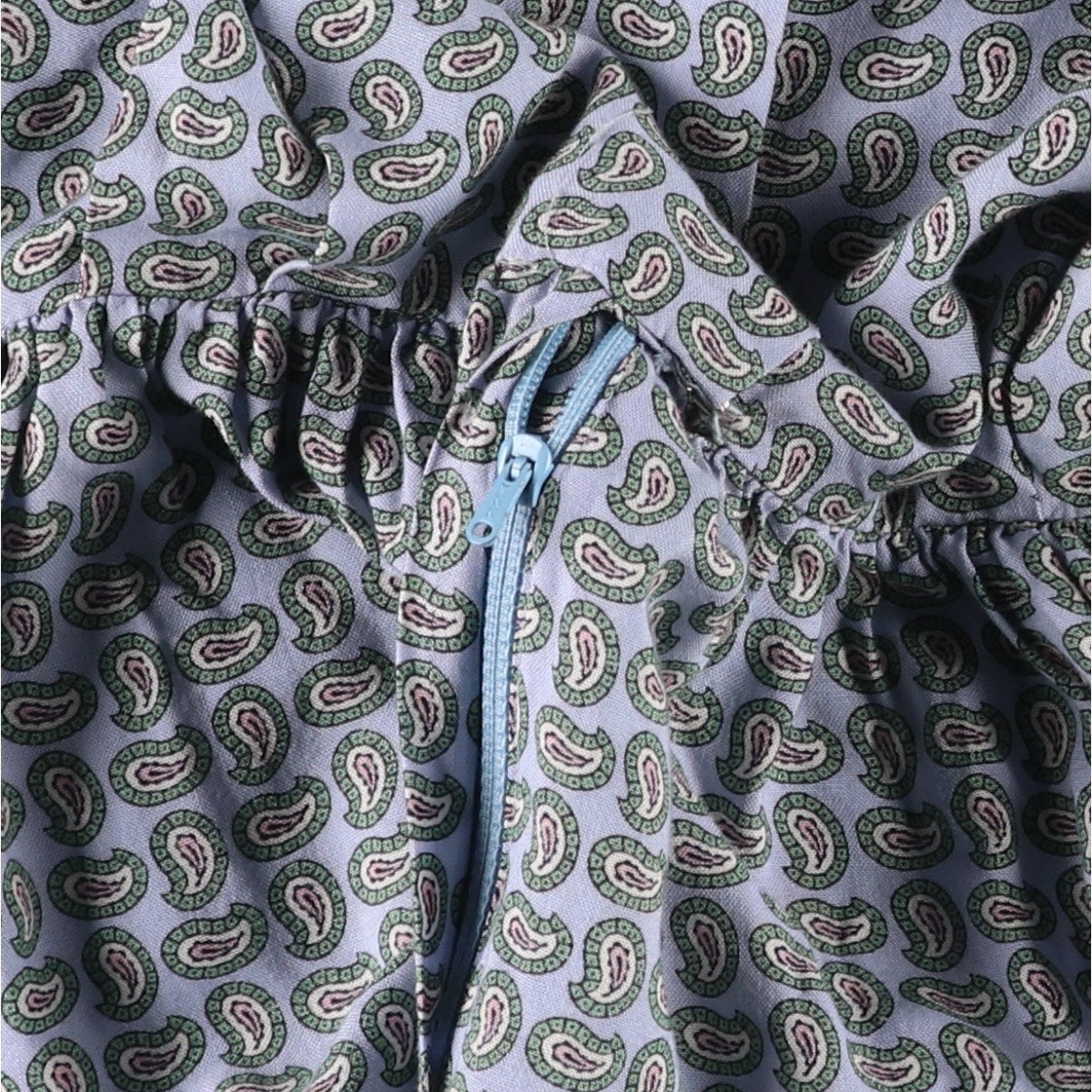 新品✨ローレンラルフローレン ペイズリー 総柄 リボン フレアワンピース S 古着 ラルフローレン Ralph Lauren 総柄 ペイズリー柄 ロング オープン