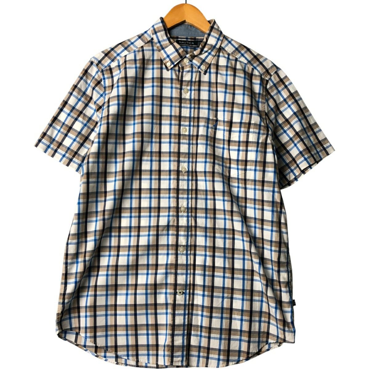 古着 ドッカーズ DOCKERS ボタンダウン 半袖 コットン ストライプ