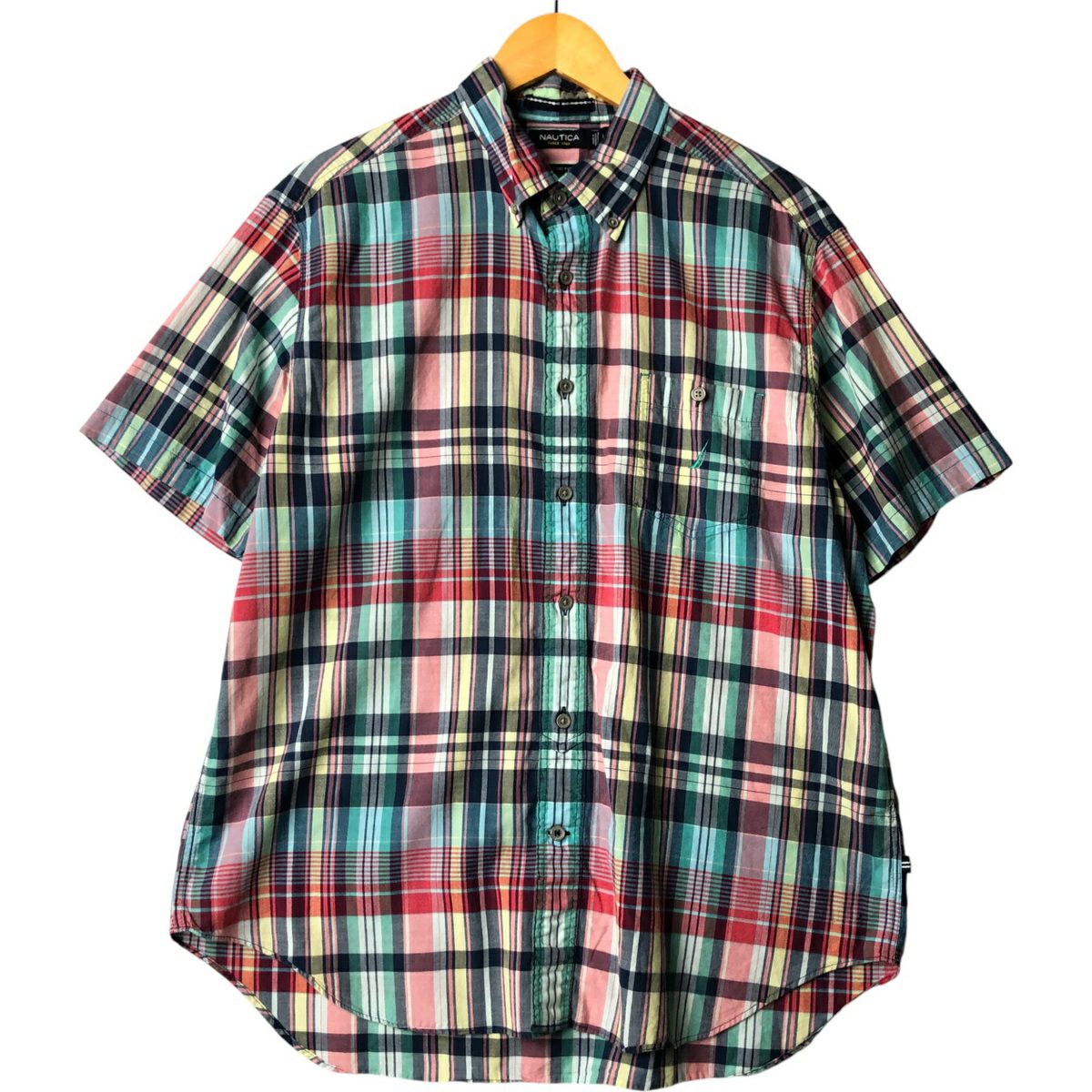 古着 00年代～ ノーティカ NAUTICA CLASSIC FIT マドラスチェック 半袖
