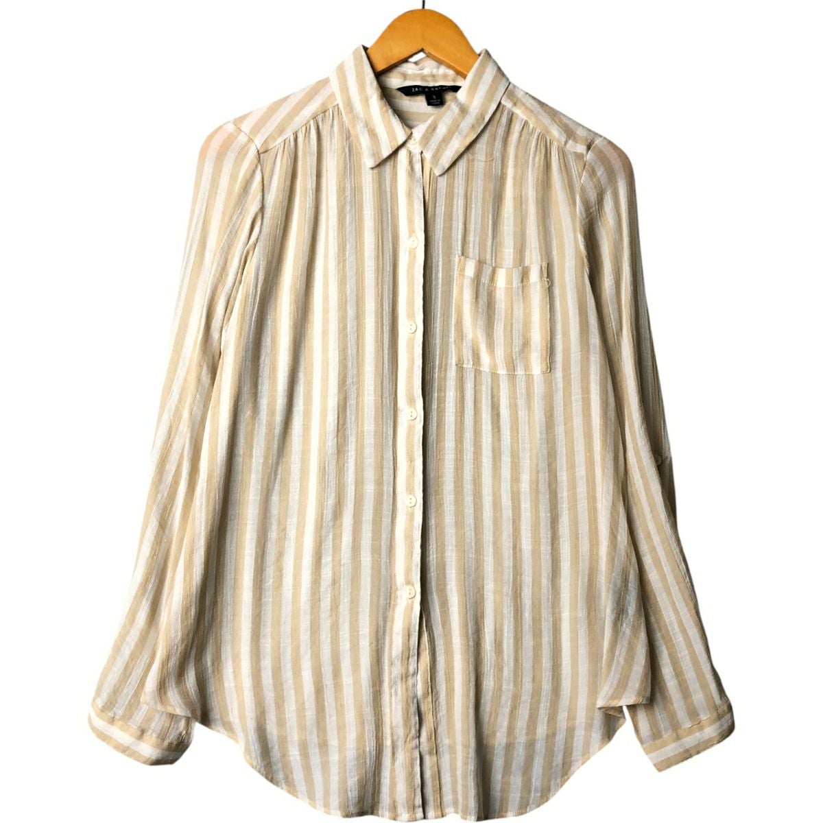 古着 ジェイクルー J.Crew 長袖 フリル ブラウス レディースS相当
