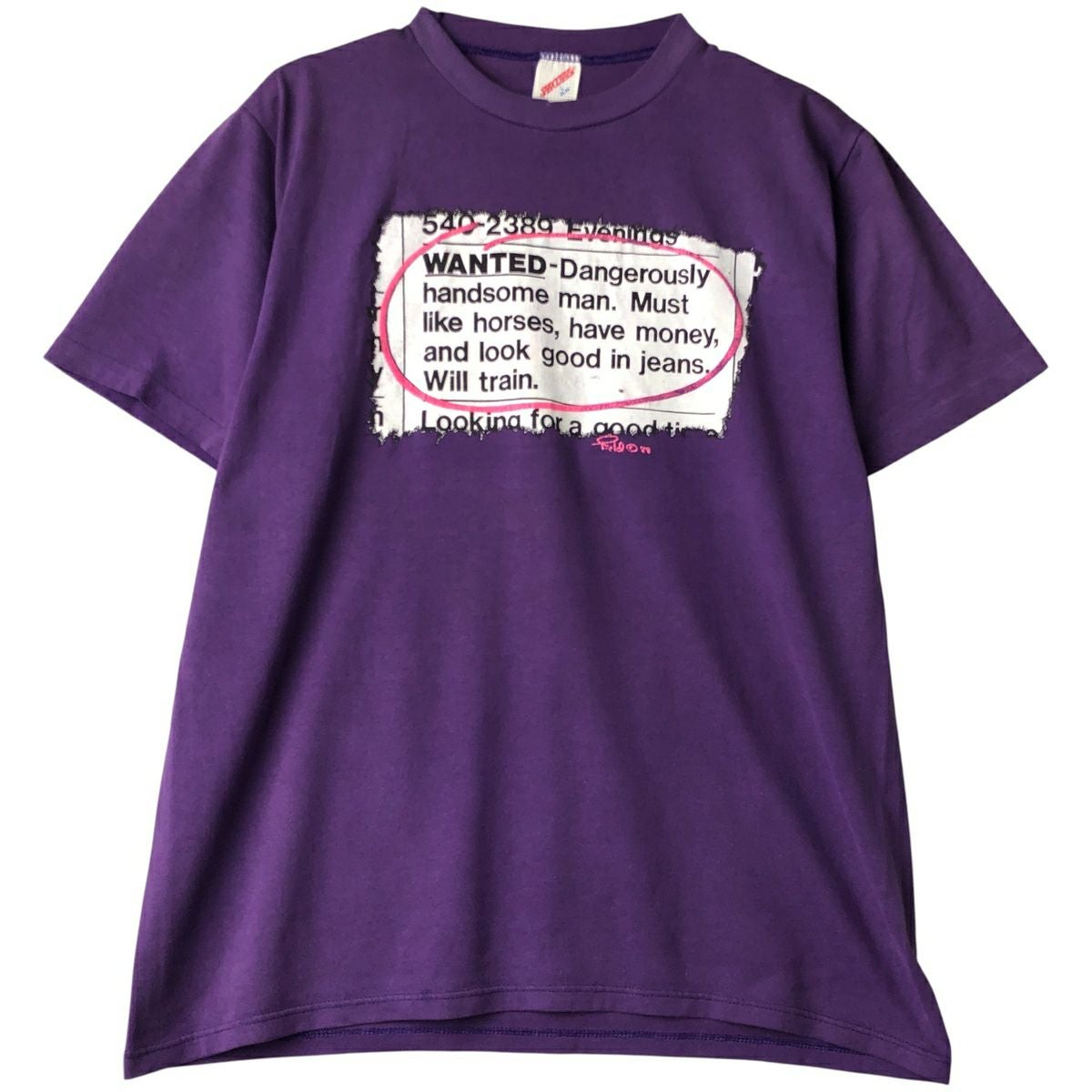 古着 80～90年代 ジャージーズ Jerzees メッセージプリントTシャツ USA