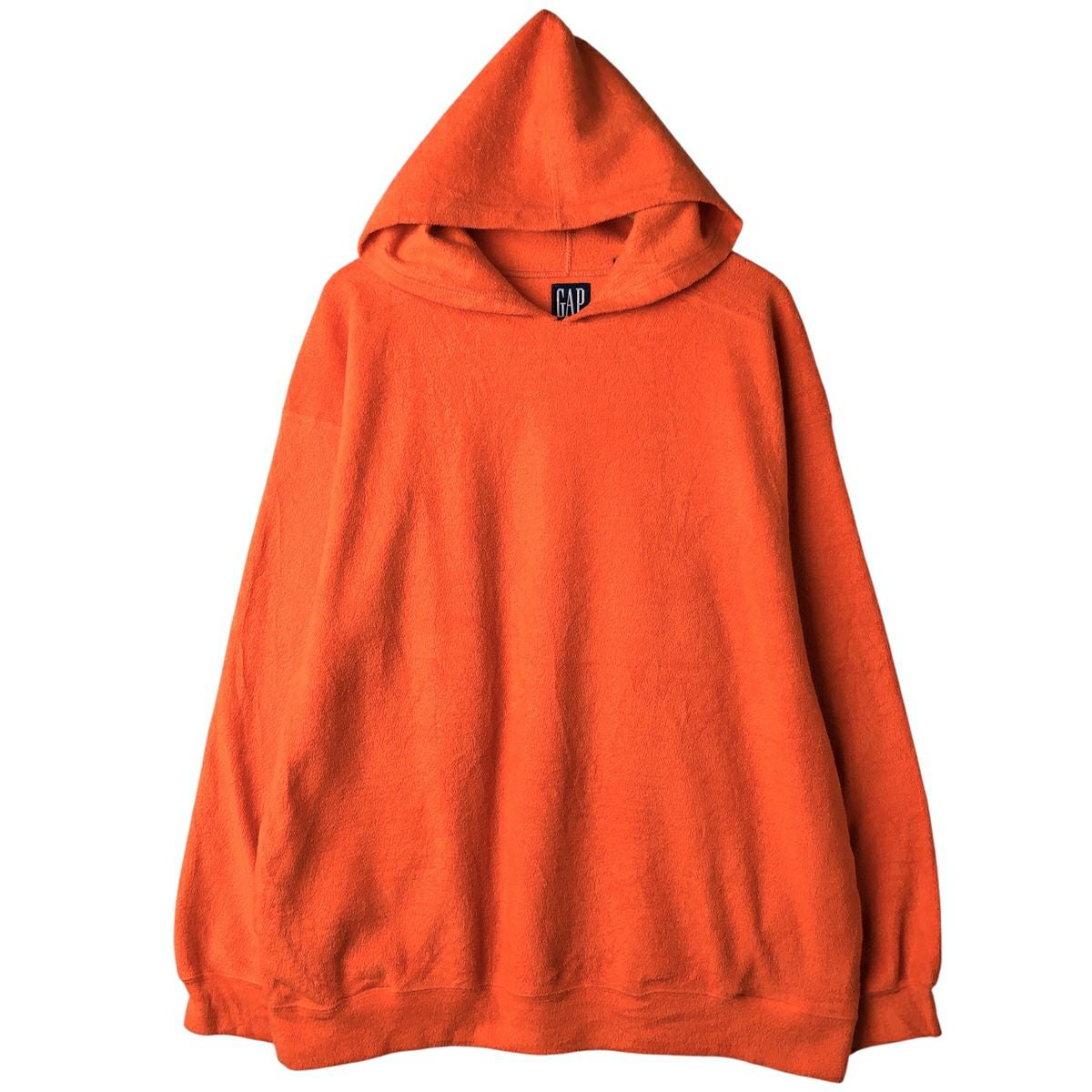 OLD GAP 90s ラグラン　コットンニット　オレンジ　Lサイズ　デカタグ 古着 90年代 ギャップ GAP オールドギャップ Vネック コットンニット