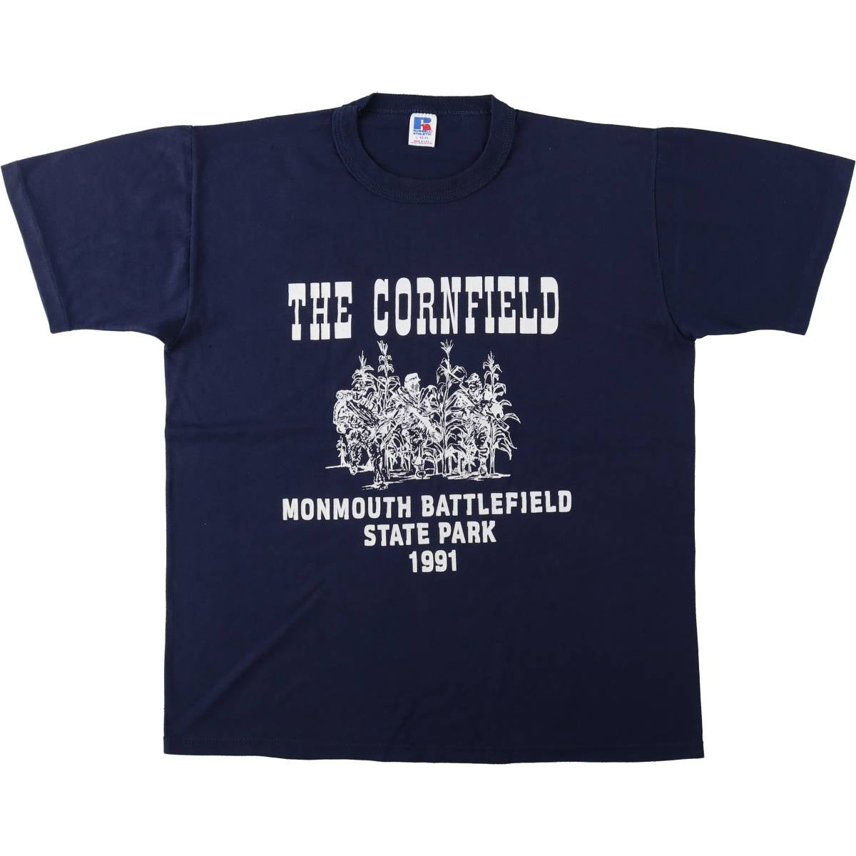 古着 90年代 ラッセル Russell フットボールTシャツ USA製 メンズXL