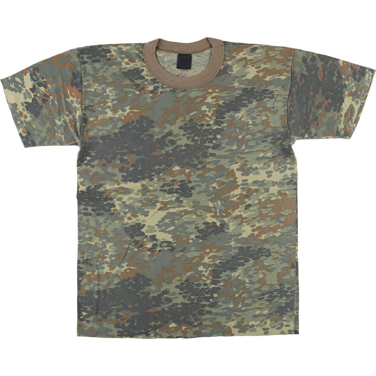 古着 迷彩柄 タイガーストライプカモ 迷彩 Tシャツ メンズL相当