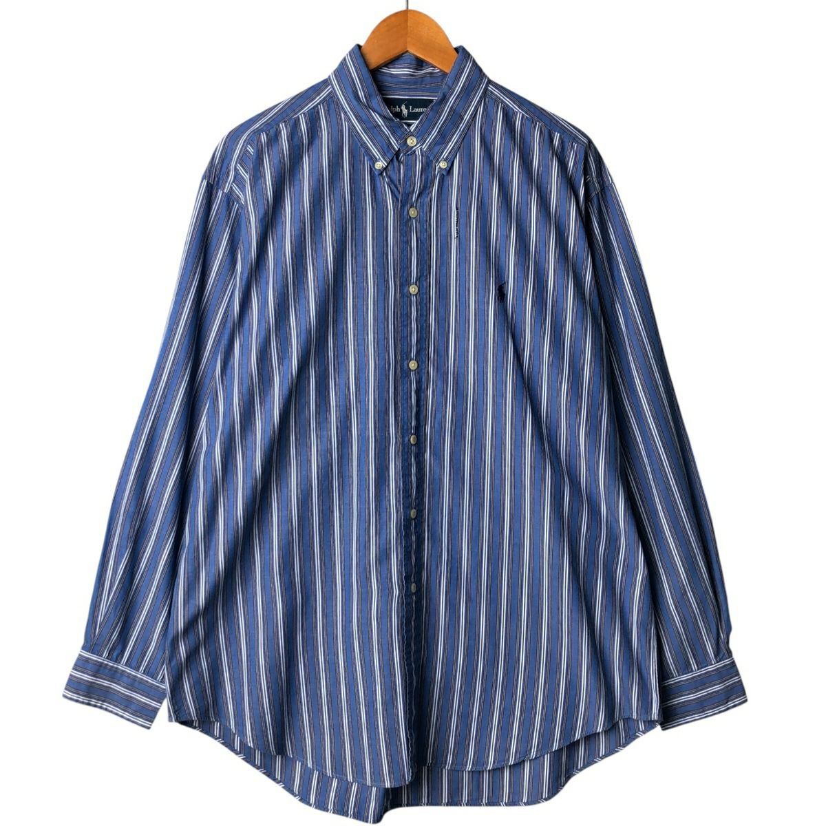 Ralph Lauren ラルフローレン BLAKE ストライプシャツ M 古着 ラルフローレン Ralph Lauren BLAKE 長袖 ボタンダウンストライプ