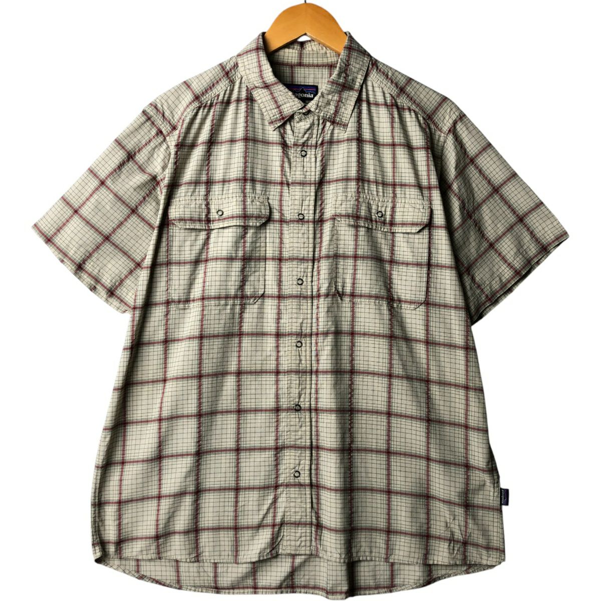 古着 パタゴニア Patagonia 52998SS シアサッカー 半袖 チェックシャツ