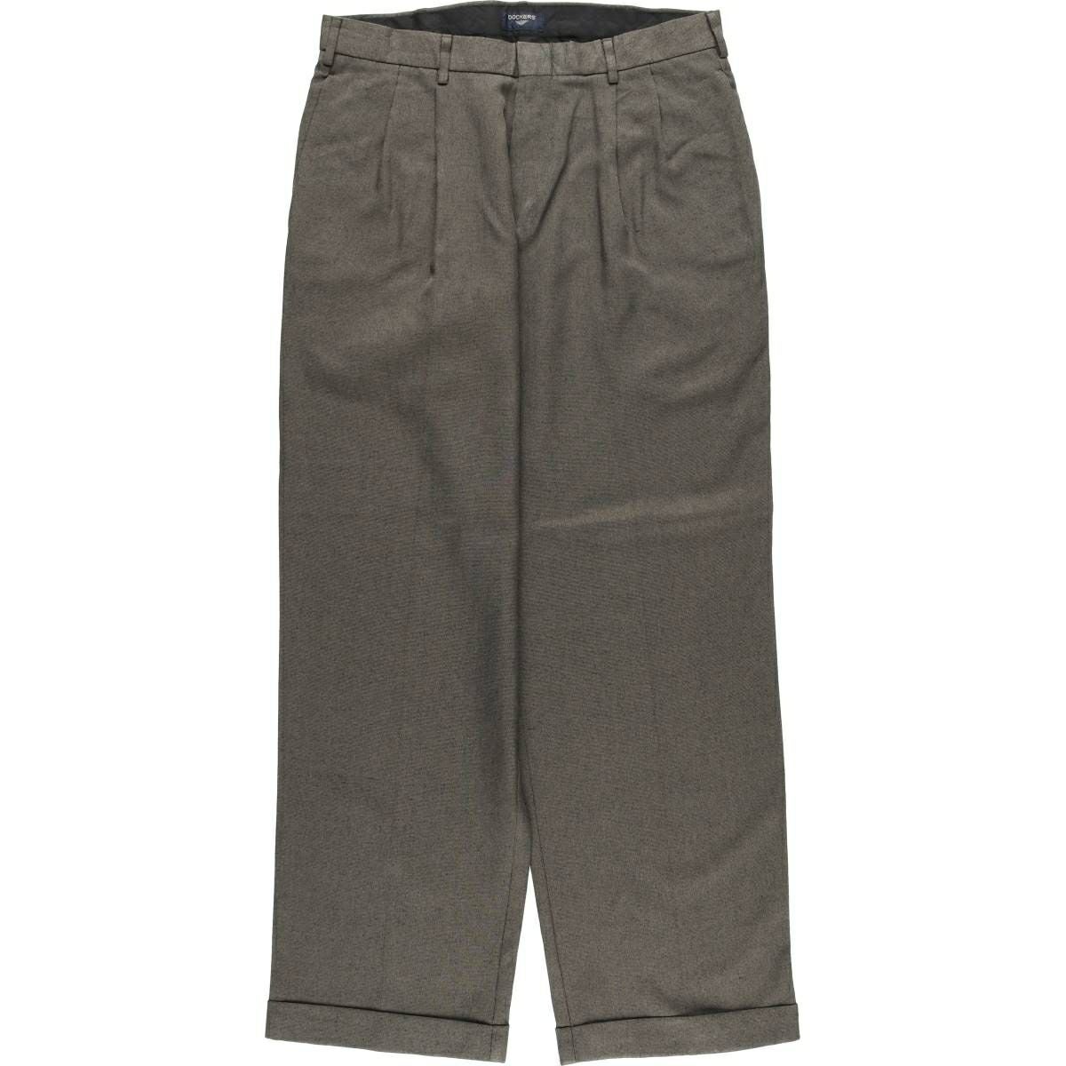 古着 00年代 ドッカーズ DOCKERS RECODE ツータック リネンショーツ
