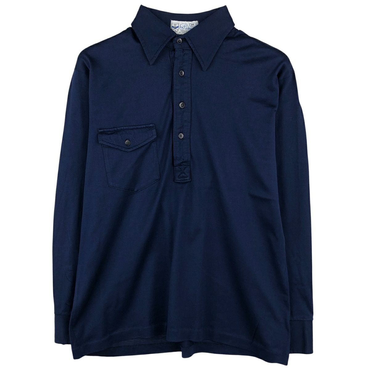 古着 Oleg Cassini ベロア長袖 ポロシャツ メンズL相当 /eaa609924