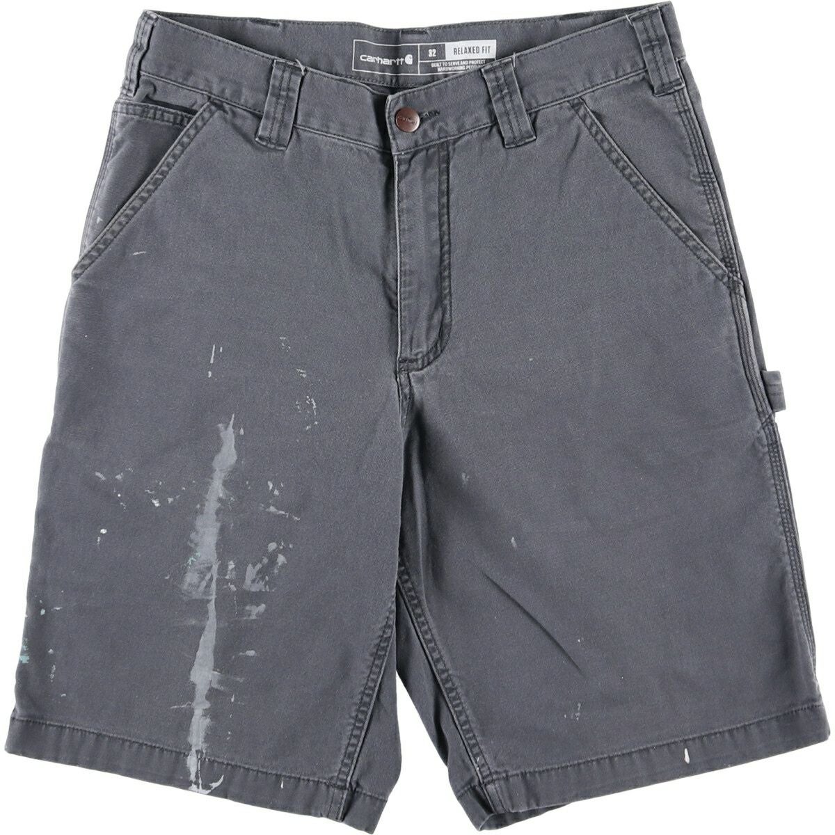 Carhartt ダック地 ペインターショーツ ブラック USA 古着 W32 古着 カーハート Carhartt Relaxed Fit ダック地ペインターショーツ