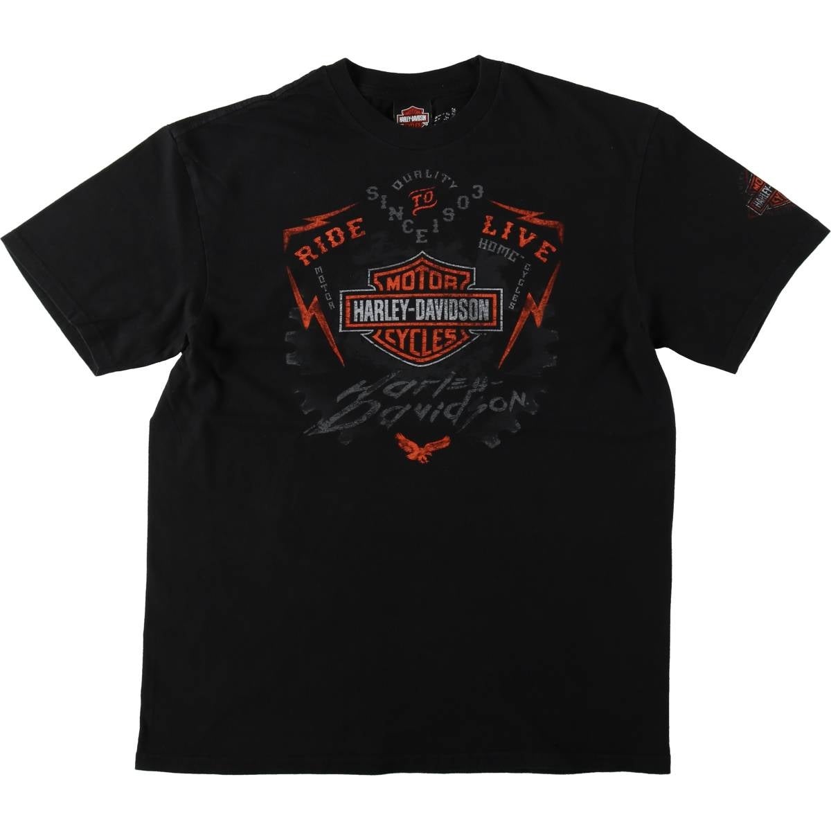 古着 ハーレーダビッドソン Harley-Davidson 鷲柄 イーグル柄 モーター