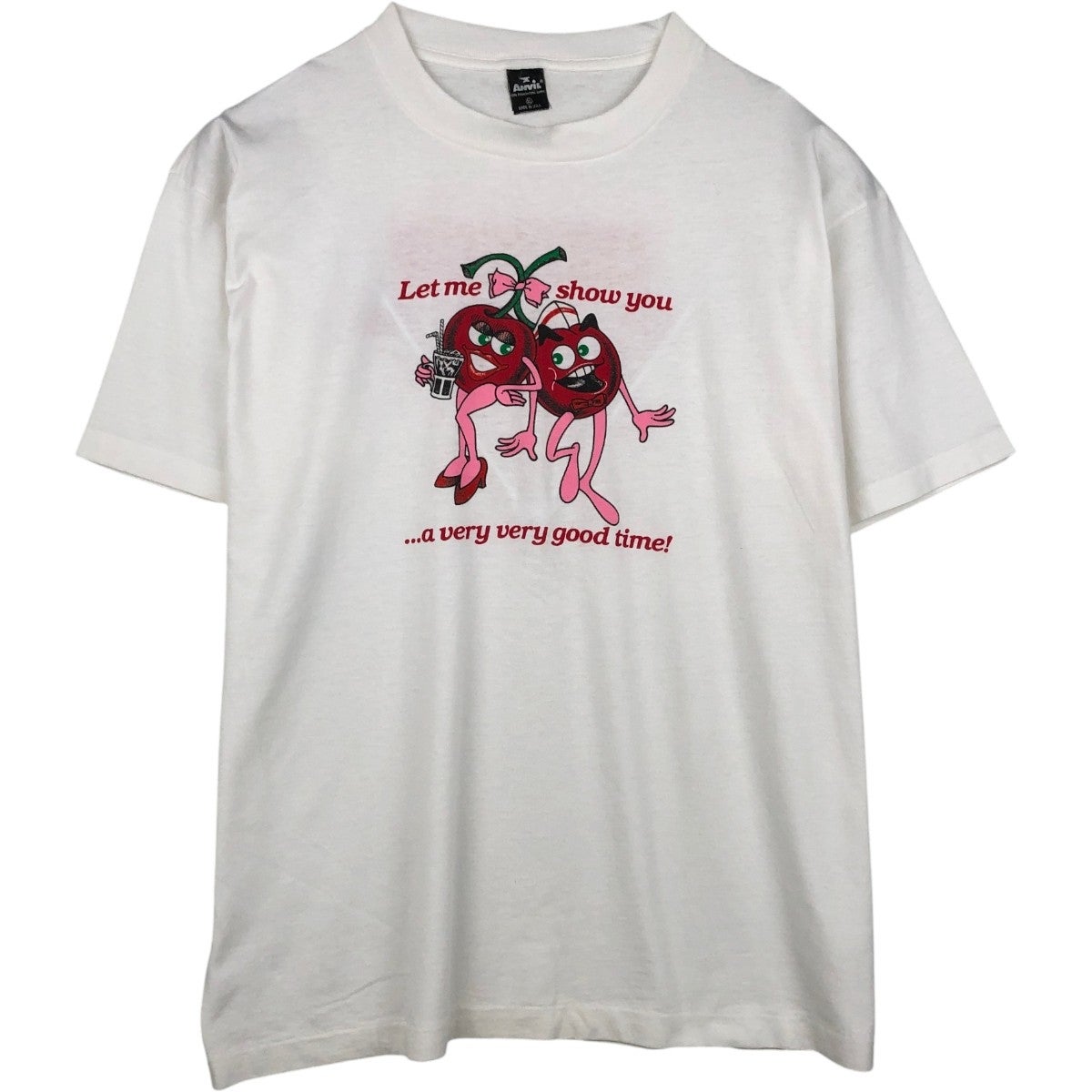 古着 90年代 アンビル Anvil プリントTシャツ USA製 メンズXL相当