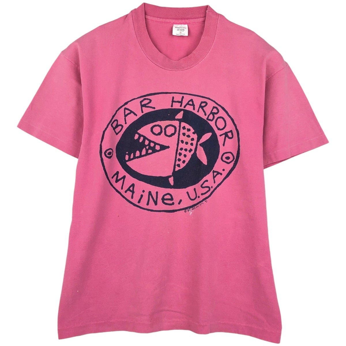 古着 90年代 PLATINUM PLUS プリントTシャツ USA製 メンズL相当