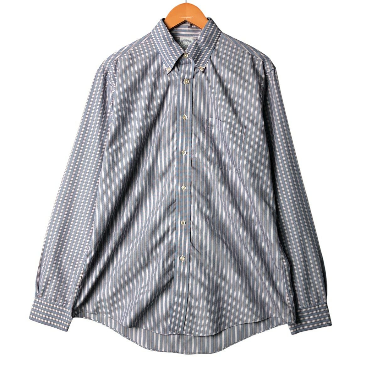 古着 ブルックスブラザーズ Brooks Brothers 1818 長袖 ボタンダウンチェックシャツ メンズL相当 /eaa564047 古着 ブルックスブラザーズ Brooks Brothers 1818 長袖 ボタンダウン