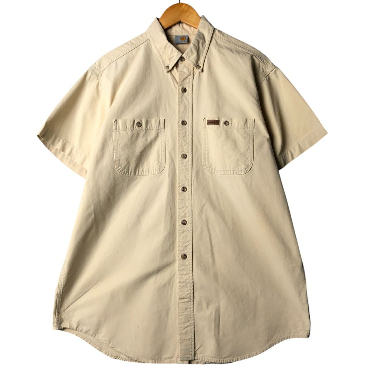 古着 カーハート Carhartt ボタンダウン 半袖 ワークシャツ メンズL