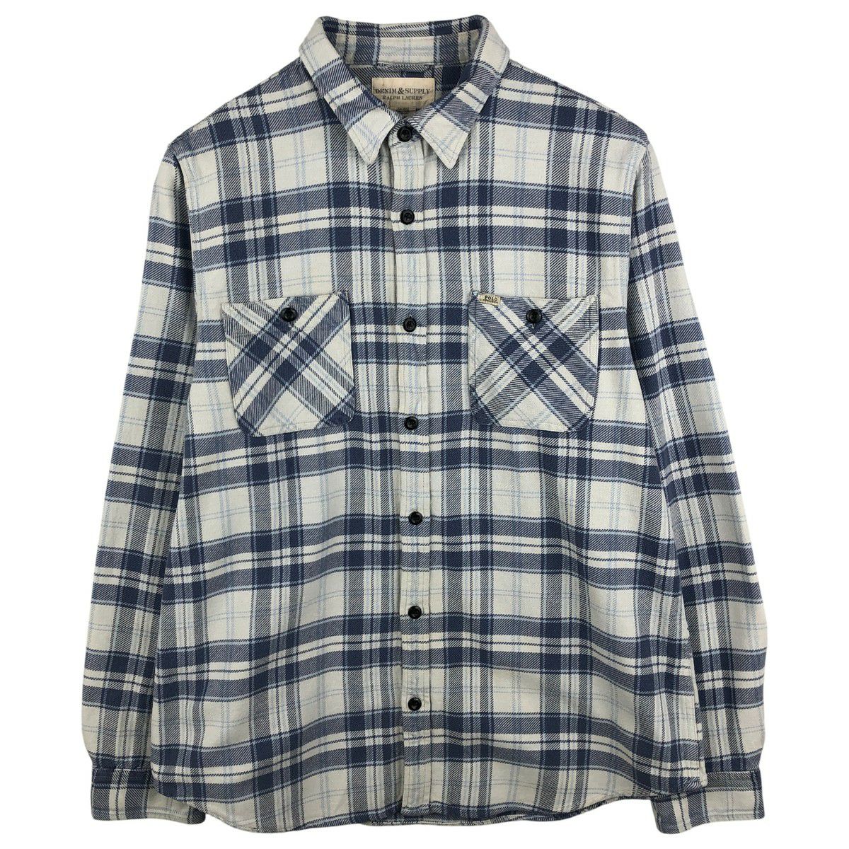 古着 ラルフローレン Ralph Lauren DENIM&amp;SUPPLY デニム&amp;サプライ チェック柄 長袖 ライトネルシャツ レディースM相当/eaa613728 古着 ラルフローレン Ralph Lauren DENIM&SUPPLY デニム&サプライ