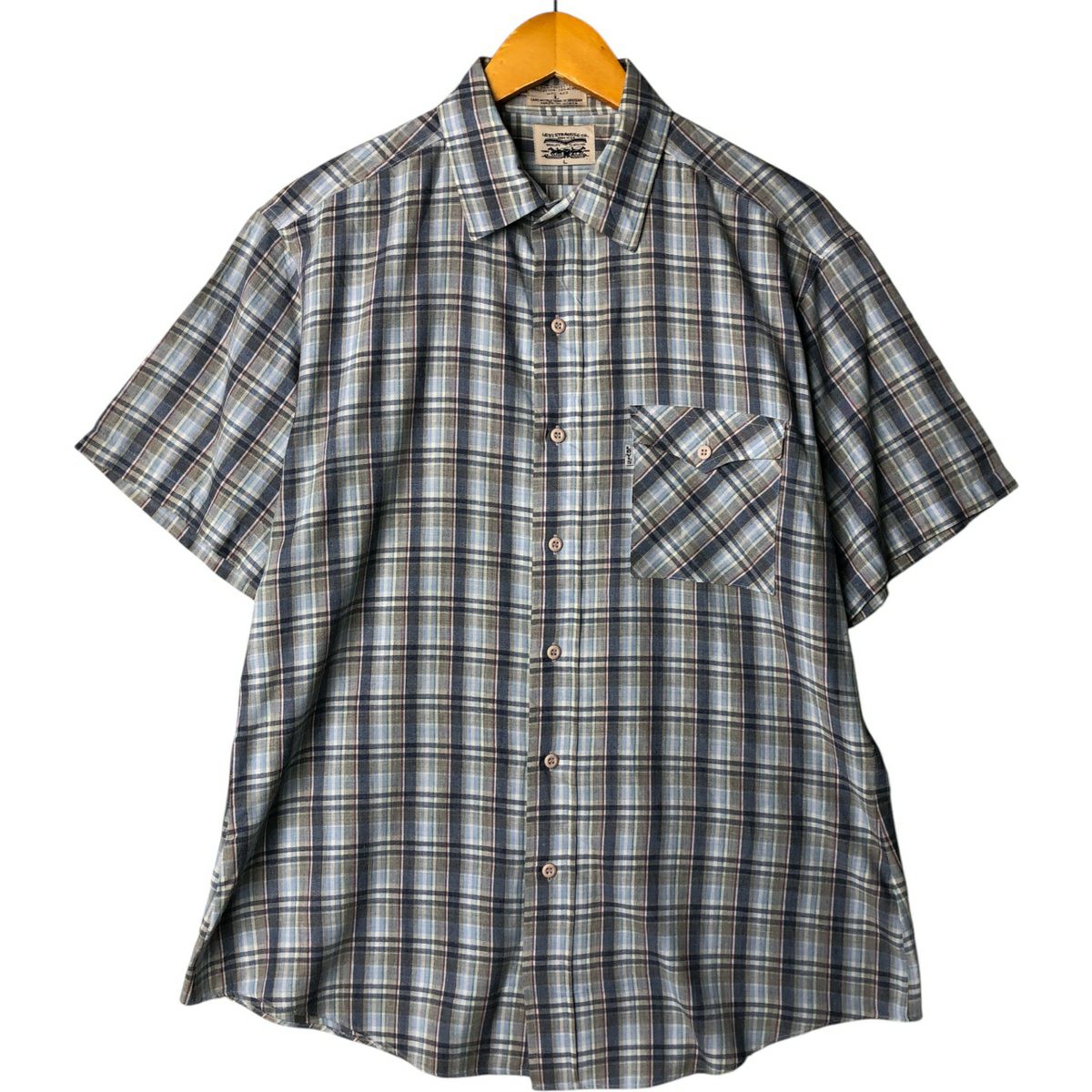 古着 70年代 リーバイス Levis PANATELA TOPS オープンカラー 長袖