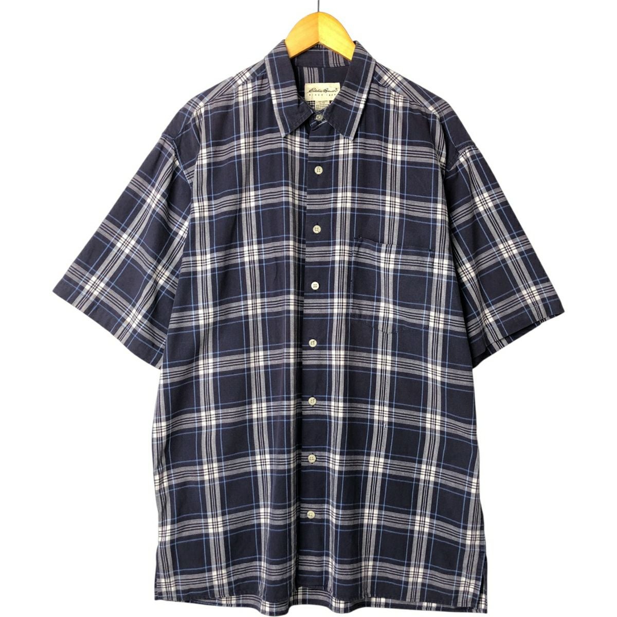 古着 90年代 エディーバウアー Eddie Bauer AKA 半袖 リネン ボタン