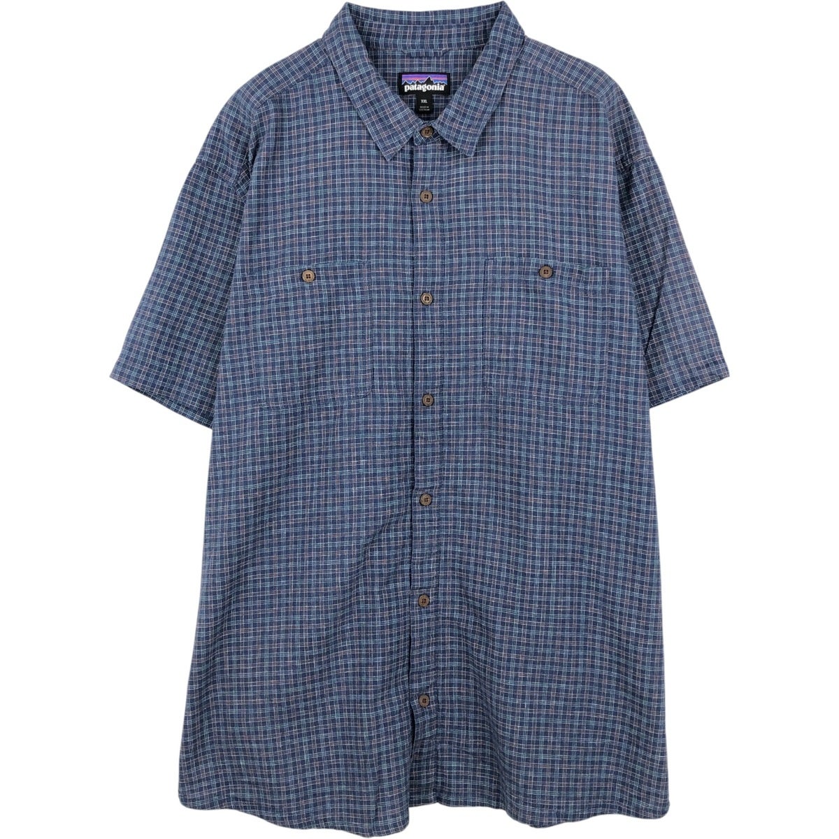 古着 パタゴニア Patagonia バックステップシャツ 53139SP19 チェック柄 半袖 オーガニックコットン×ヘンプシャツ ボックスシャツ メンズS相当/eaa654321 古着 パタゴニア patagonia バックステップシャツ 53139Sp19 チェック