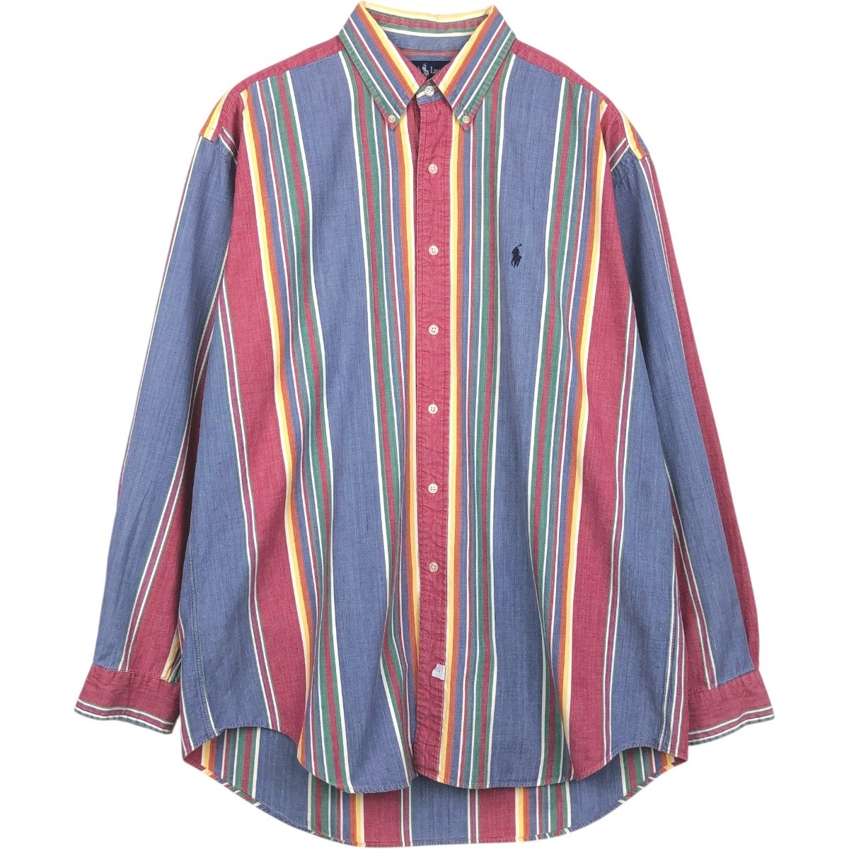 ももRalph Lauren 多色ストライプ 長袖シャツ 古着 ラルフローレン Ralph Lauren JEROME マルチストライプ 長袖