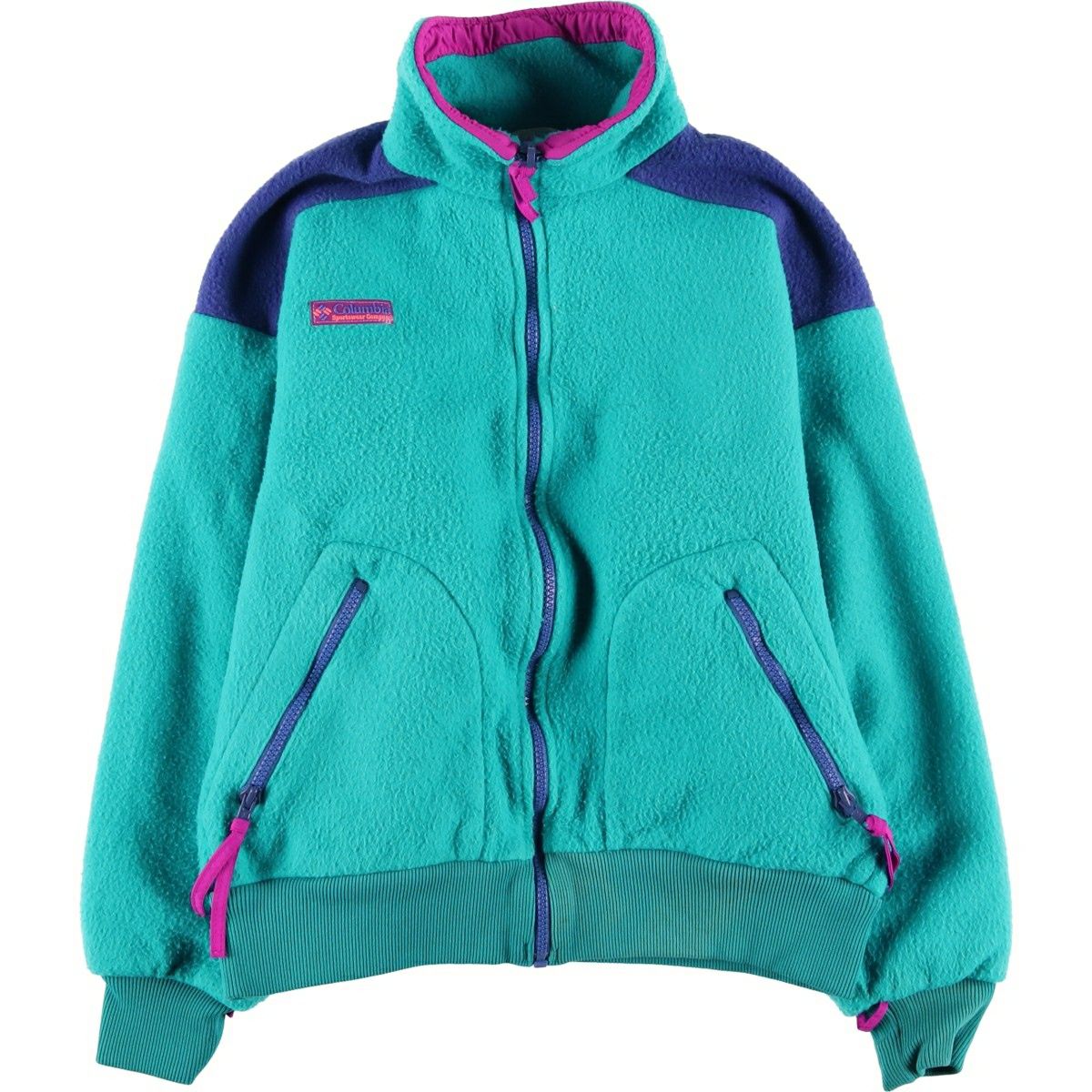 古着 90年代 コロンビア Columbia フリースプルオーバー USA製 メンズL