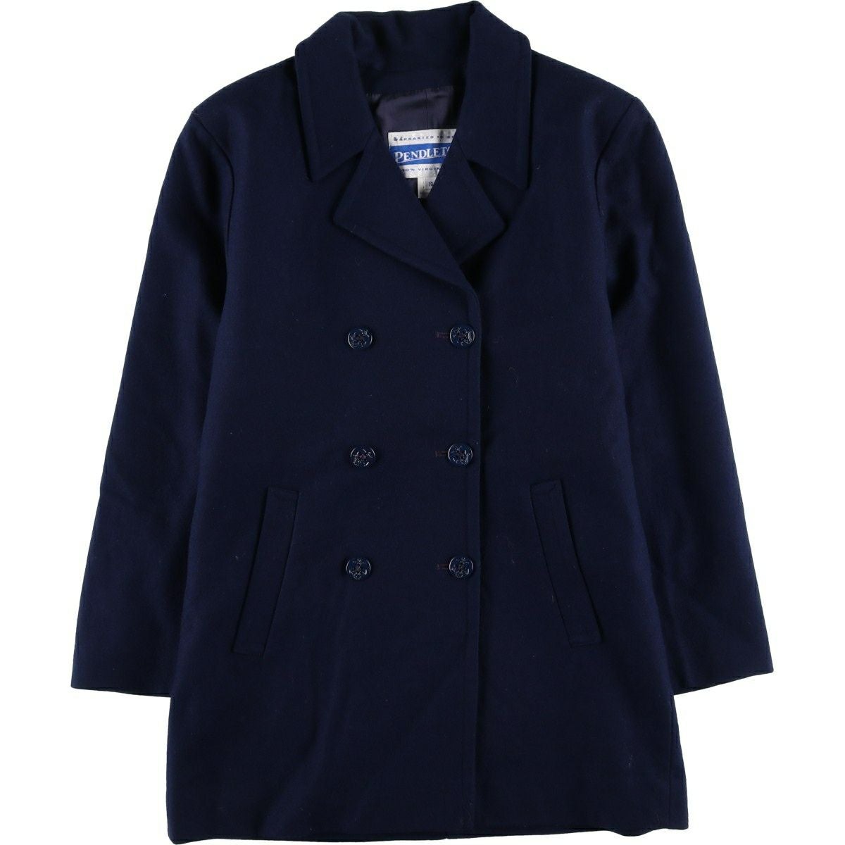 古着 80年代 エルメス HERMES カシミア混 ウールハーフコート メンズL