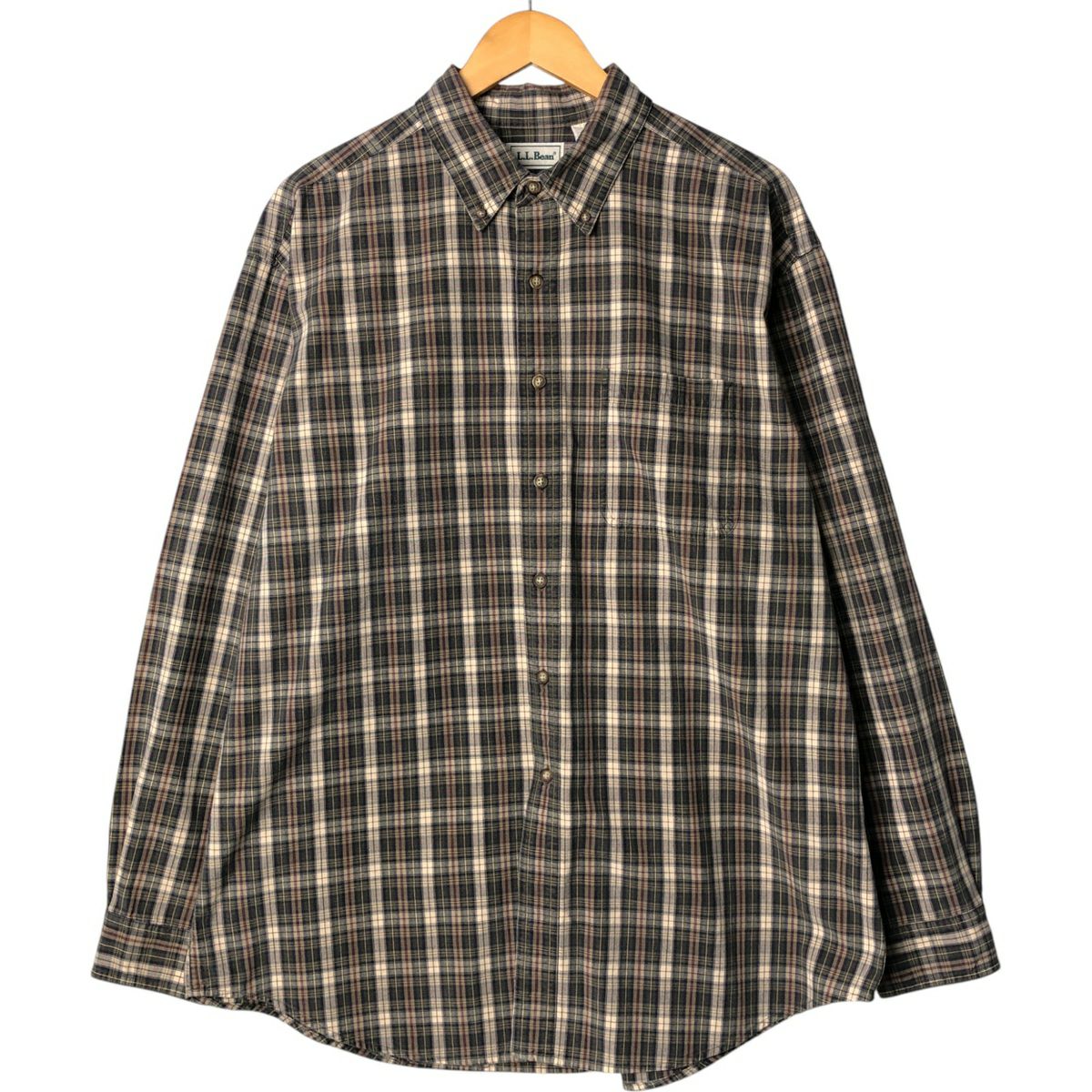 古着 00年代 エルエルビーン L.L.Bean オンブレチェック 長袖 コットン
