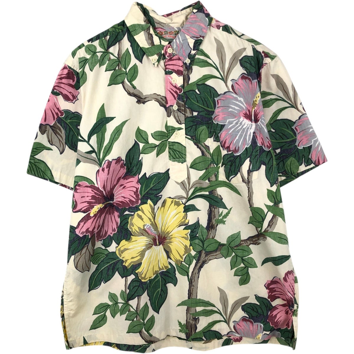 古着 90年代 レインスプーナー REYNSPOONER MELE KALIKIMAKA 総柄 プル
