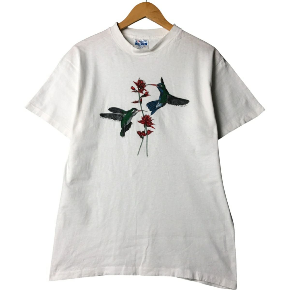 古着 90年代 ヘインズ Hanes BEEFY-T 青タグ 魚柄 アニマルTシャツ USA