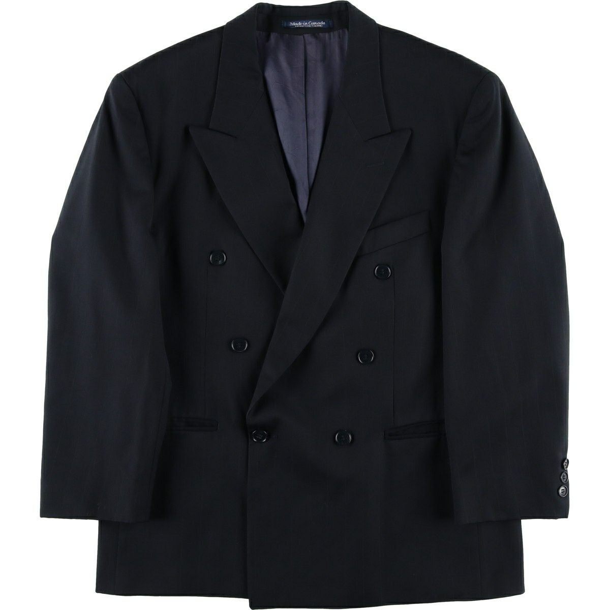 古着 Paisley&Smith ストライプ柄 ダブルブレスト ブレザー テーラード