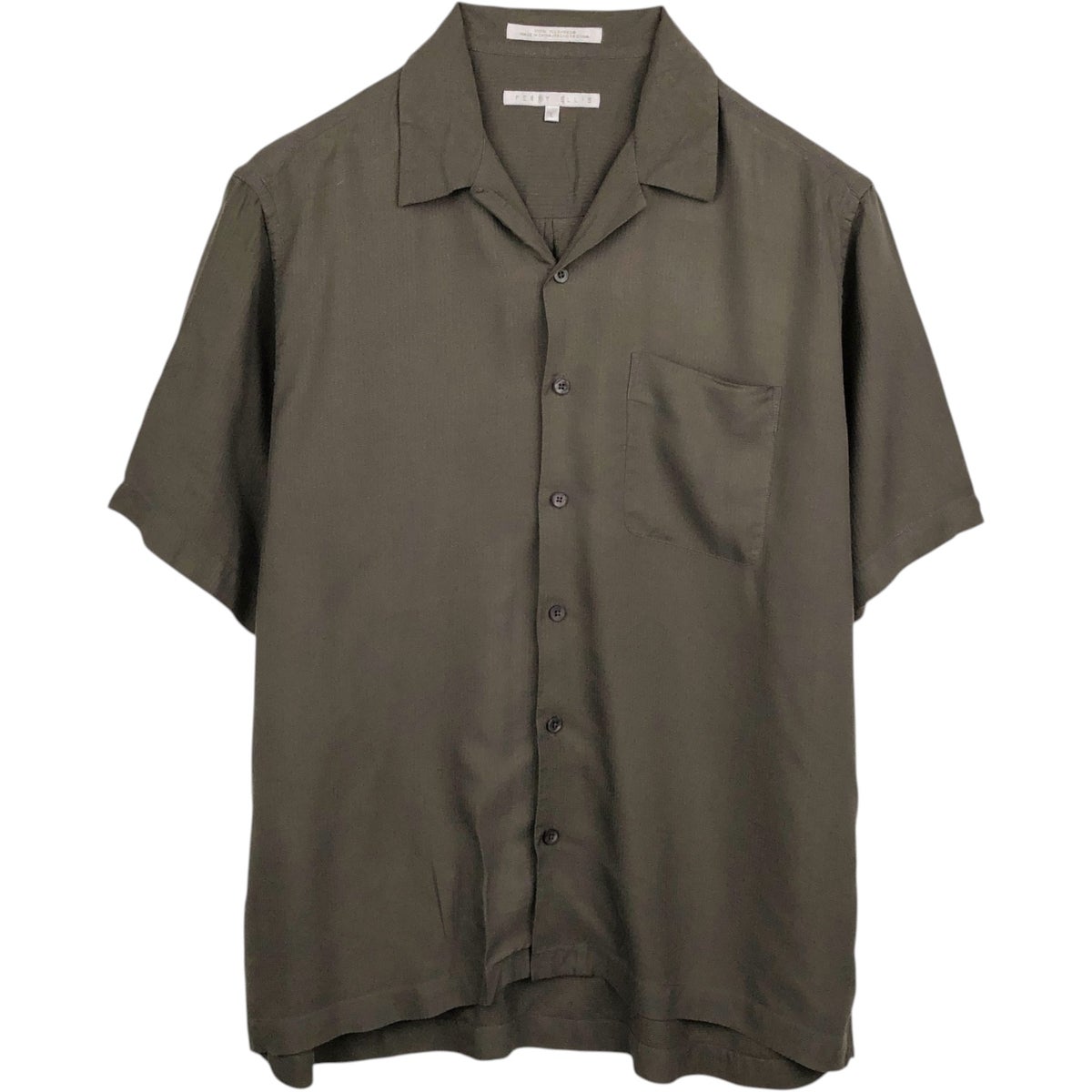 古着 ペリーエリス PERRY ELLIS 半袖 レーヨン×コットン チェック