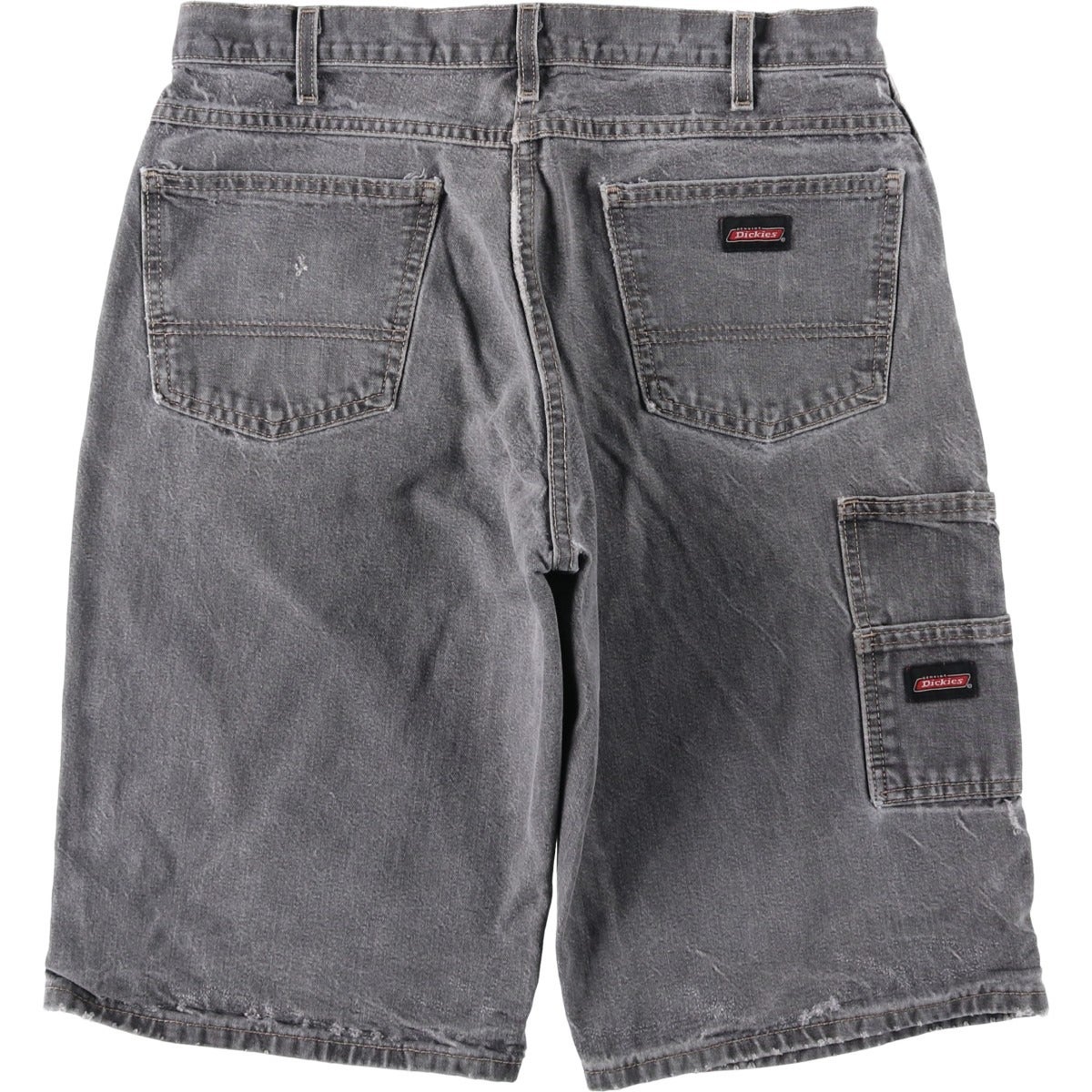 古着 ディッキーズ Dickies ブラックデニムペインターショーツ ハーフ