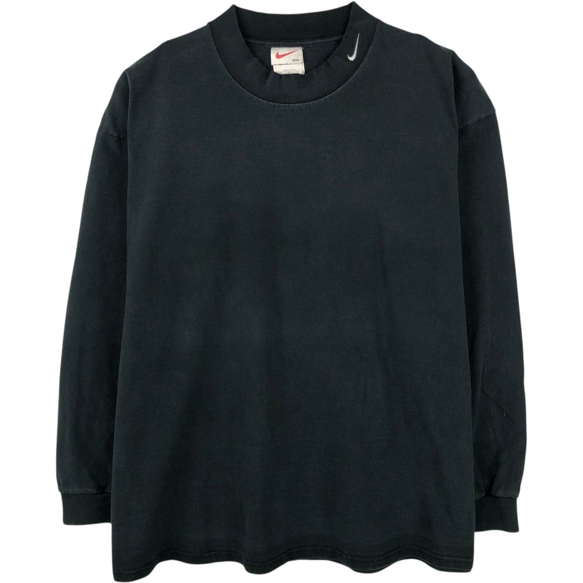 古着 90年代～ ナイキ NIKE センターロゴ Vネック ロングTシャツ ロンT