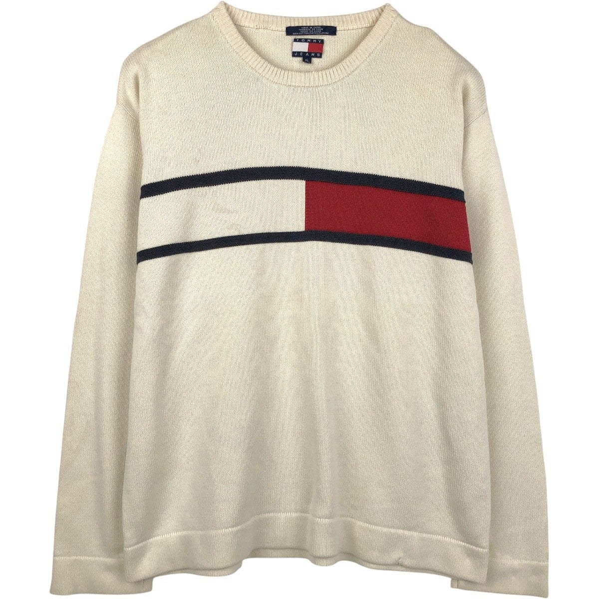 古着 90年代 トミーヒルフィガー TOMMY HILFIGER コットンニット
