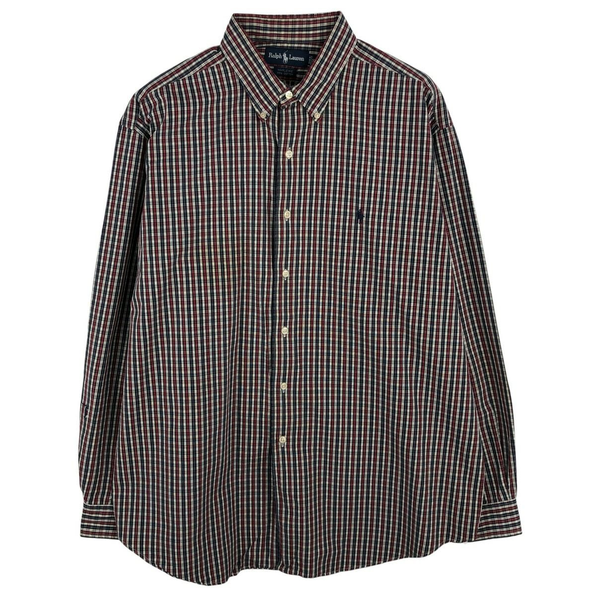 古着 ラルフローレン Ralph Lauren MARLOWE 長袖 ボタンダウンチェックシャツ メンズXL相当/eaa607076 古着 ラルフローレン Ralph Lauren MARLOWE 長袖 ボタンダウンチェック