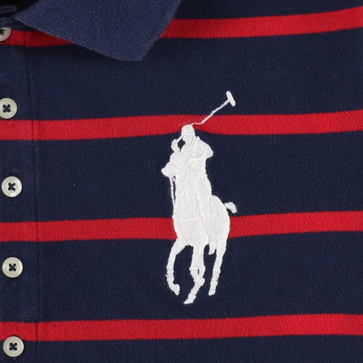 古着 ラルフローレン Ralph Lauren CUSTOM FIT ボーダー柄 ビッグ