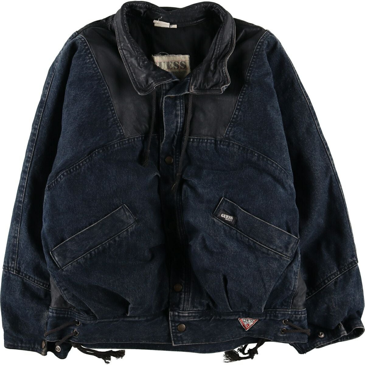 古着 80年代 ゲス Guess BY GEORGES MARCIANO レザー切替 デニム